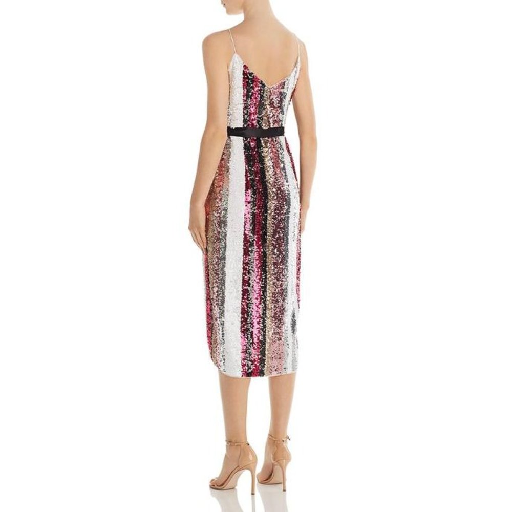 $248 NWT Aidan Mattox Sequin Wrap Dress - Picture 5 of 12